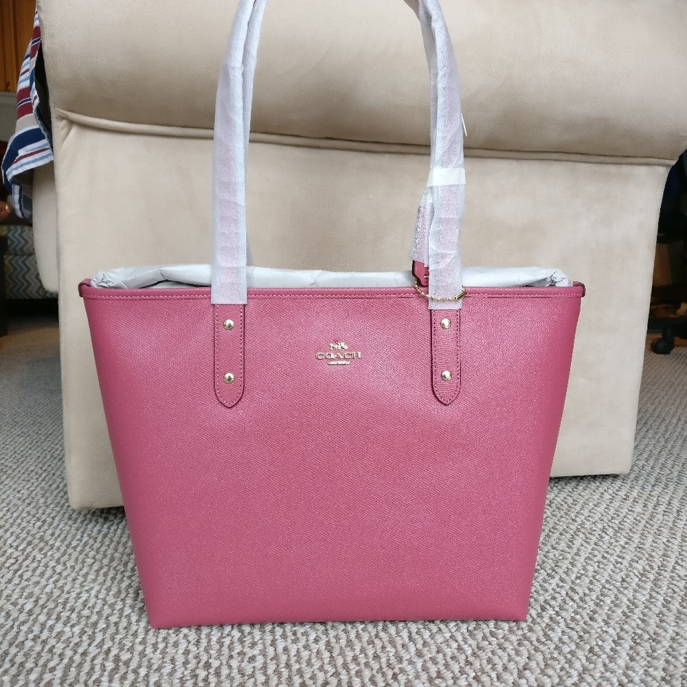 Pink Coach Tote Coach Leather Bag